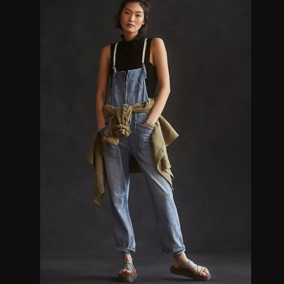 ANTHRO PILCRO The Painters Denim Overalls Size 29 - Picture 3 of 15